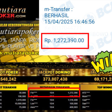 Bukti Withdraw (1,272,390,-) Member Setia Mutiarapoker