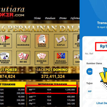 Bukti Withdraw (1,200,000,-) Member Setia Mutiarapoker