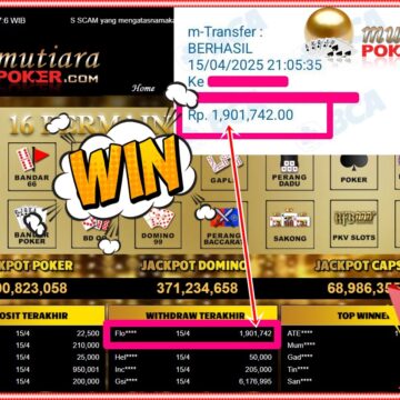 Bukti Withdraw ( 1,901,742,-) Member Setia Mutiarapoker