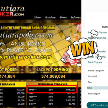 Bukti Withdraw (1,030,000,-) Member Setia Mutiarapoker
