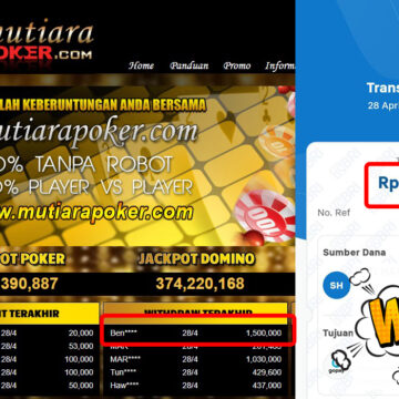 Bukti Withdraw (1,500,000,-) Member Setia Mutiarapoker