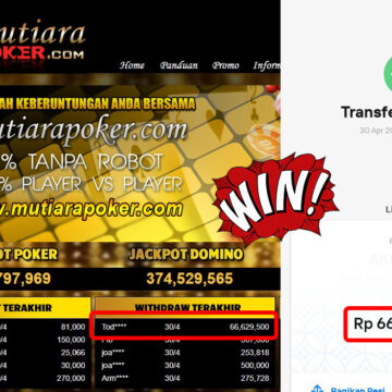 Bukti Withdraw (66,629,500,-) Member Setia Mutiarapoker