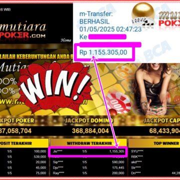 Bukti Withdraw (1,155,305,-) Member Setia Mutiarapoker