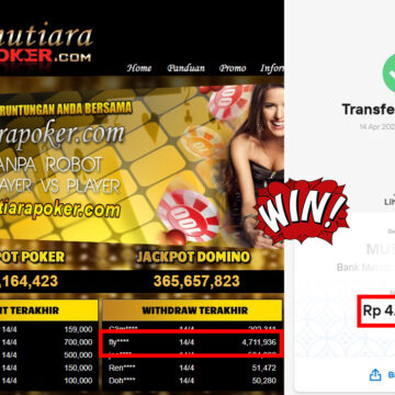 Bukti Withdraw (4,711,936,-) Member Setia Mutiarapoker