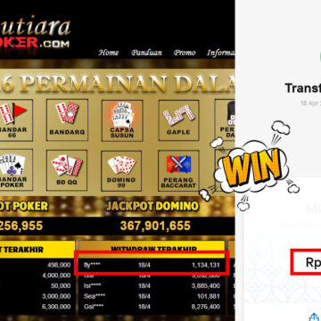 Bukti Withdraw (1,134,131,-) Member Setia Mutiarapoker