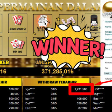 Bukti Withdraw ( 1.231.500,- ) Member Setia Mutiarapoker