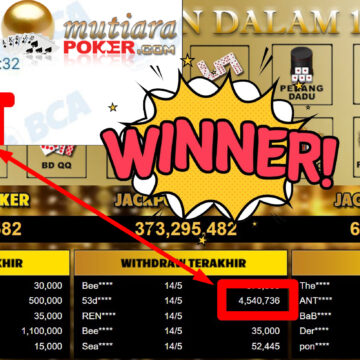 Bukti Withdraw ( 4.540.736,-) Member Setia Mutiarapoker