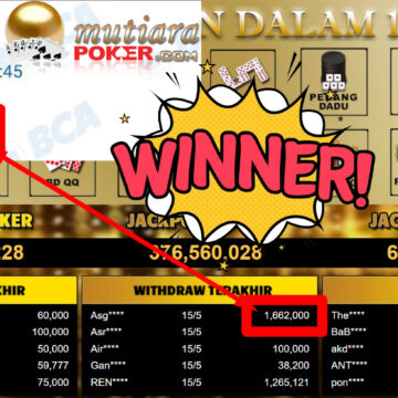Bukti Withdraw ( 1.662.000,- ) Member Setia Mutiarapoker