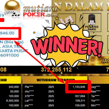Bukti Withdraw ( 1.153.946,- ) Member Setia Mutiarapoker