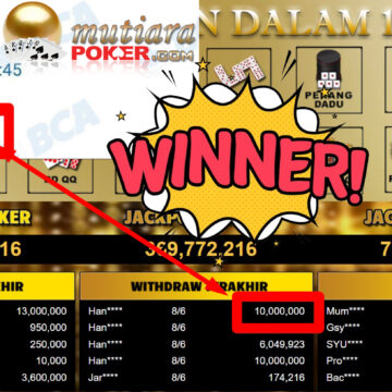 Bukti Withdraw ( 10.000.000,- ) Member Setia Mutiarapoker