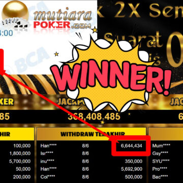 Bukti Withdraw ( 6.644.434,- ) Member Setia Mutiarapoker
