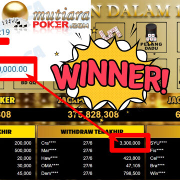 Bukti Withdraw ( 3.300.000,- ) Member Setia Mutiarapoker