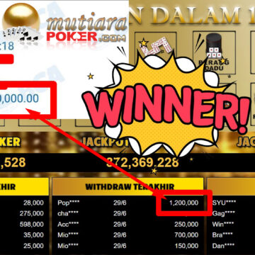 Bukti Withdraw ( 1.200.000,-) Member Setia MutiaraPoker