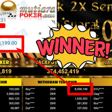 Bukti Withdraw ( 8.098.199,- ) Member Setia MutiaraPoker