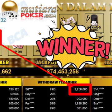 Bukti Withdraw ( 3.258.600,- ) Member Setia MutiaraPoker