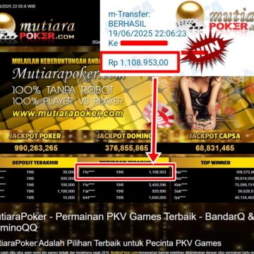 Bukti Withdraw ( 1,108,953,- ) Member Setia Mutiarapoker