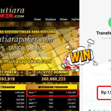 Bukti Withdraw (1,500,000,-) Member Setia Mutiarapoker