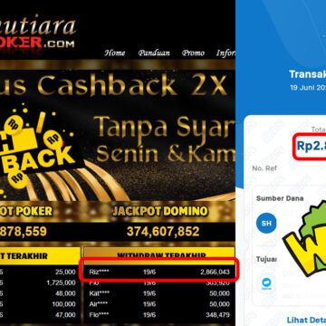 Bukti Withdraw (2,866,043,-) Member Setia Mutiarapoker