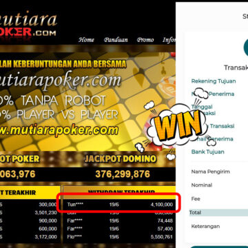 Bukti Withdraw (4,100,000,-) Member Setia Mutiarapoker