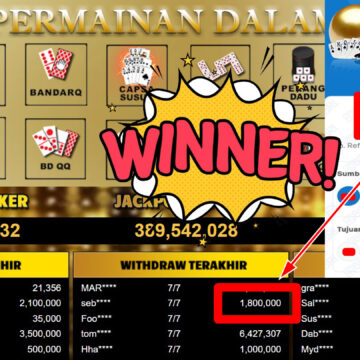 Bukti Withdraw ( 1.800.000,- ) Member Setia MutiaraPoker