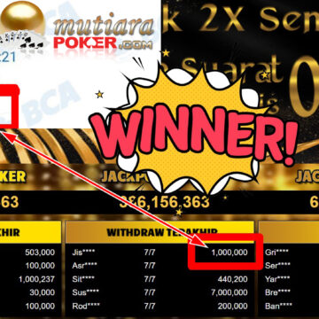 Bukti Withdraw ( 1.000.000,- ) Member Setia MutiaraPoker