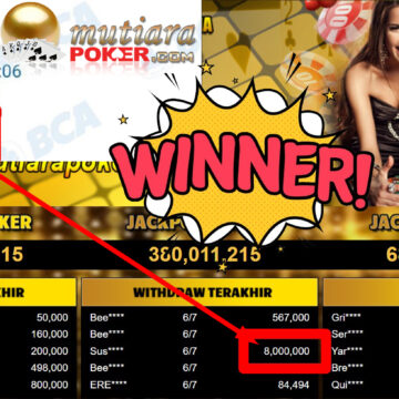 Bukti Withdraw ( 8.000.000,- ) Member Setia MutiaraPoker