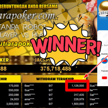 Bukti Withdraw ( 1.126.000,- ) Member Setia MutiaraPoker