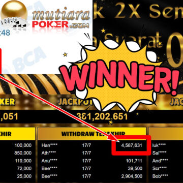 Bukti Withdraw ( 4.587.631,- ) Member Setia MutiaraPoker Bukti Withdraw ( 4.587.631,- ) Member Setia MutiaraPoker