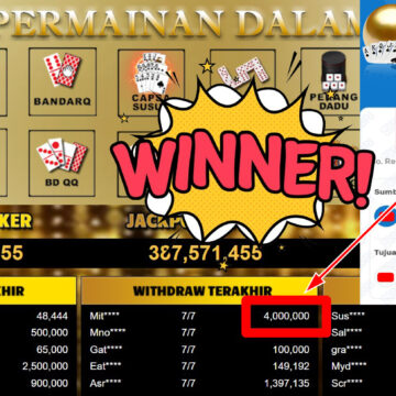Bukti Withdraw ( 4.000.000,- ) Member Setia MutiaraPoker