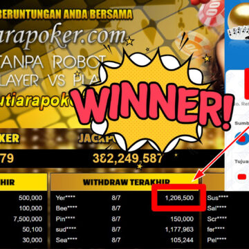Bukti Withdraw ( 1.206.500,- ) Member Setia MutiaraPoker