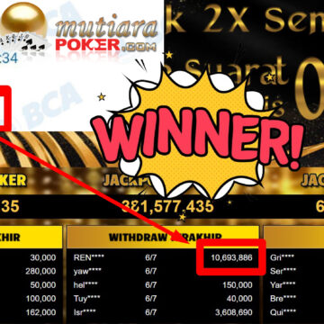 Bukti Withdraw ( 10.693.886,- ) Member Setia MutiaraPoker