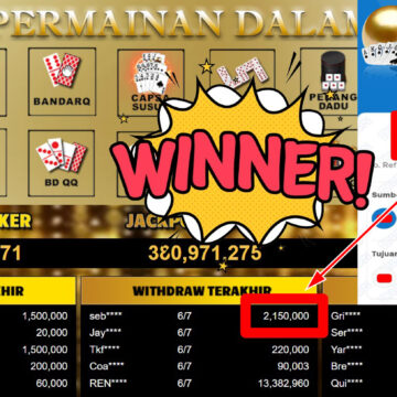Bukti Withdraw ( 2.150.000,- ) Member Setia MutiaraPoker