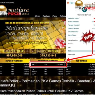 Bukti Withdraw ( 1,851,666,-) Member Setia Mutiarapoker