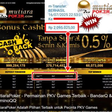 Bukti Withdraw ( 2,095,025,-) Member Setia Mutiarapoker