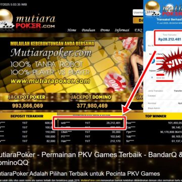 Bukti Withdraw ( 28,212,481,-) Member Setia Mutiarapoker
