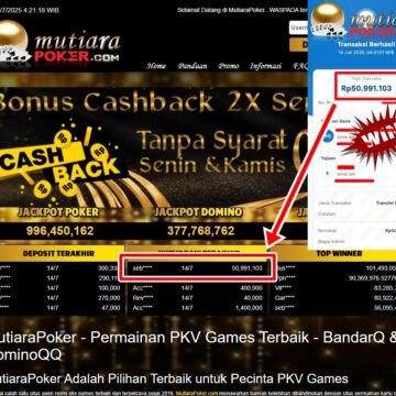 Bukti Withdraw ( 50,991,103,-) Member Setia Mutiarapoker