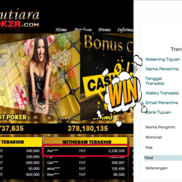 Bukti Withdraw (2,238,328,-) Member Setia Mutiarapoker