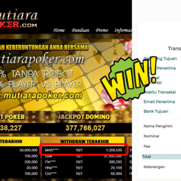 Bukti Withdraw (1,359,539,-) Member Setia Mutiarapoker