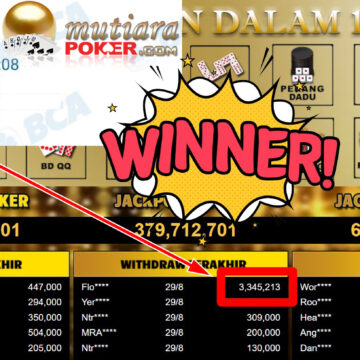 Bukti Withdraw ( 3.345.213,- ) Member Setia MutiaraPoker Bukti Withdraw ( 3.345.213,- ) Member Setia MutiaraPoker