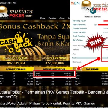 Bukti Withdraw ( 1,052,447,-) Member Setia Mutiarapoker