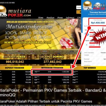 Bukti Withdraw ( 1,400,000,-) Member Setia Mutiarapoker