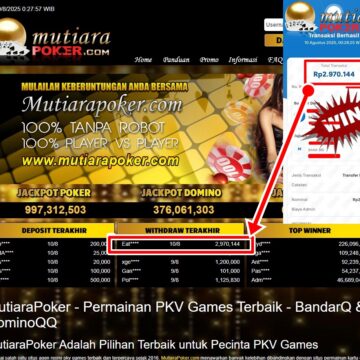 Bukti Withdraw ( 2,970,144,-) Member Setia Mutiarapoker