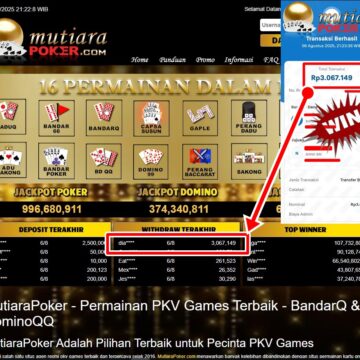 Bukti Withdraw ( 3,067,149,-) Member Setia Mutiarapoker