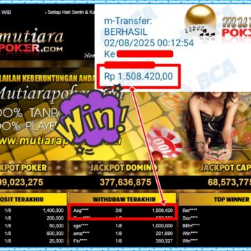 Bukti Withdraw ( 1,508,420,-) Member Setia Mutiarapoker