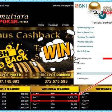 Bukti Withdraw ( 1,202,700,- ) Member Setia MutiaraPoker