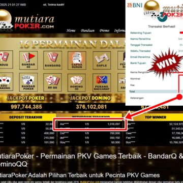 Bukti Withdraw ( 1,018,097,-) Member Setia Mutiarapoker