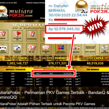 Bukti Withdraw ( 10,578,045,- ) Member Setia MutiaraPoker