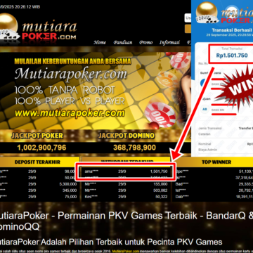 Bukti Withdraw ( 1,501,750,- ) Member Setia MutiaraPoker