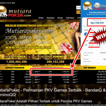 Bukti Withdraw ( 1,749,014,- ) Member Setia MutiaraPoker
