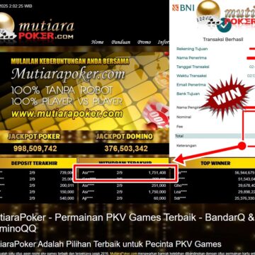 Bukti Withdraw ( 1,751,408,-) Member Setia Mutiarapoker